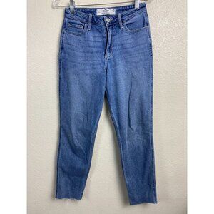 Hollister Curvy High Rise Mom Jeans Women Size 25x29 denim Classic Cotton Blend